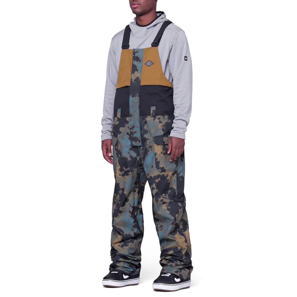 686 Frontier Shell Bib Snowboard Pants - Breen Nebula Colorblock