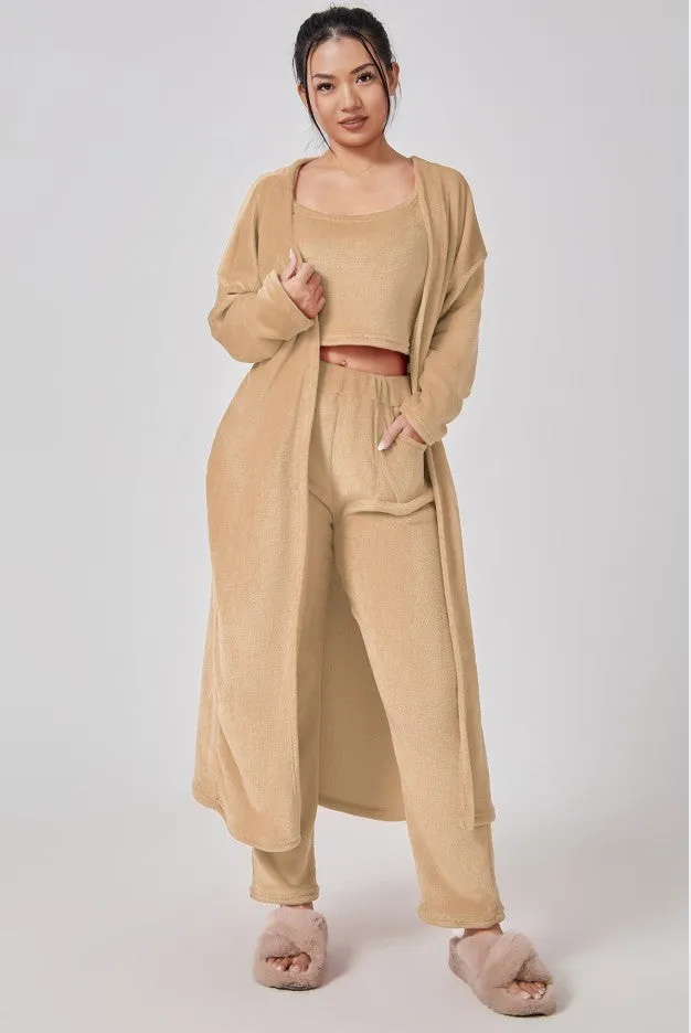 Cozy 3 Piece Lounge Pajama Set for Women