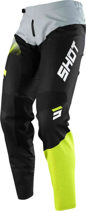 Devo Versus Shot Kids Motocross Pants, Grey/Yellow