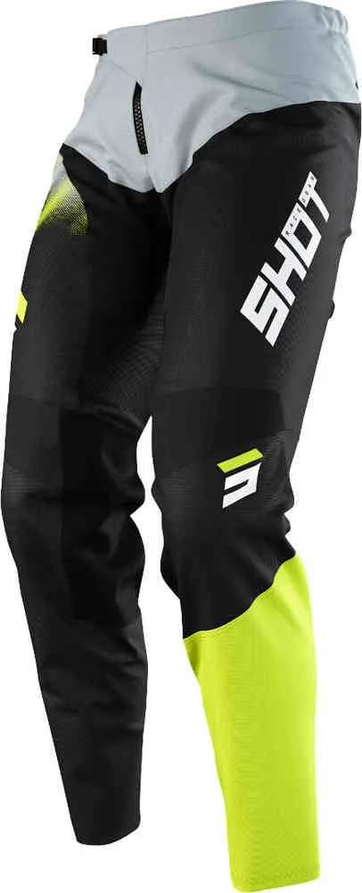 Devo Versus Shot Kids Motocross Pants, Grey/Yellow