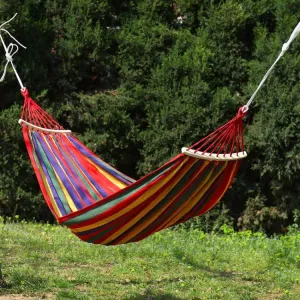 Double Size Cotton Hammock Red