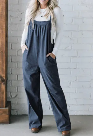 Loose Fit Corduroy Overalls