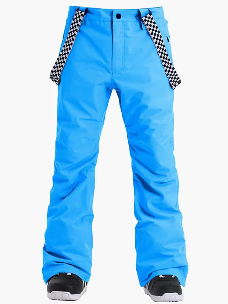 Men's Blue Highland Bib Waterproof Ski Snowboard Pants