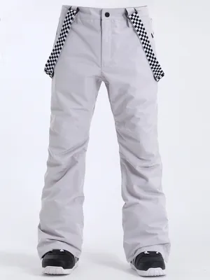 Men's Grey Highland Bib Waterproof Ski Snowboard Pants