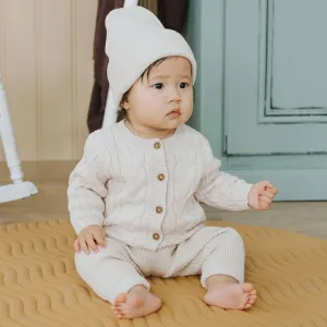 Petit Lem Baby Knit Beige Ensemble