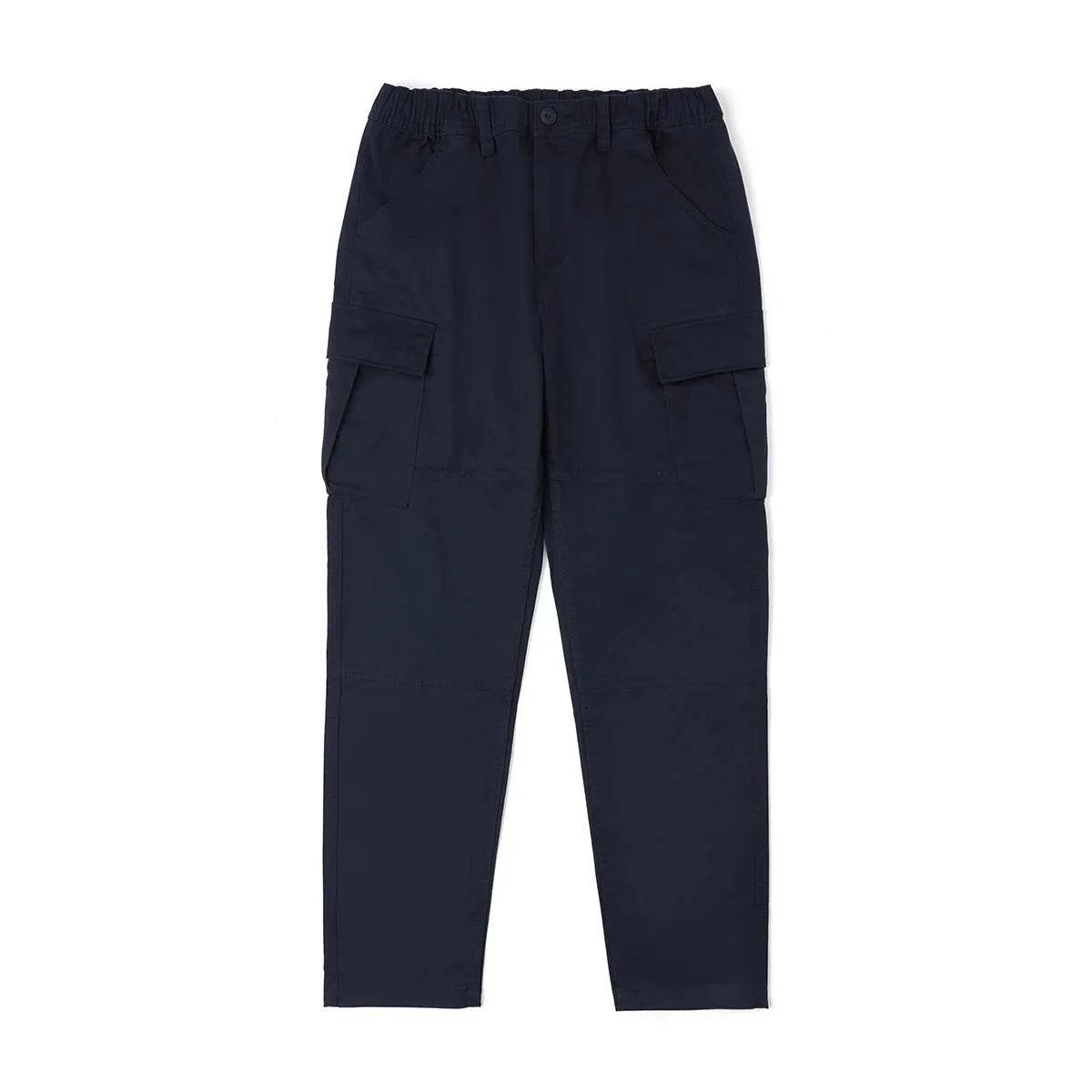 Regular Straight Cargo Pants Men with Multi Pockets and Elastic Waist