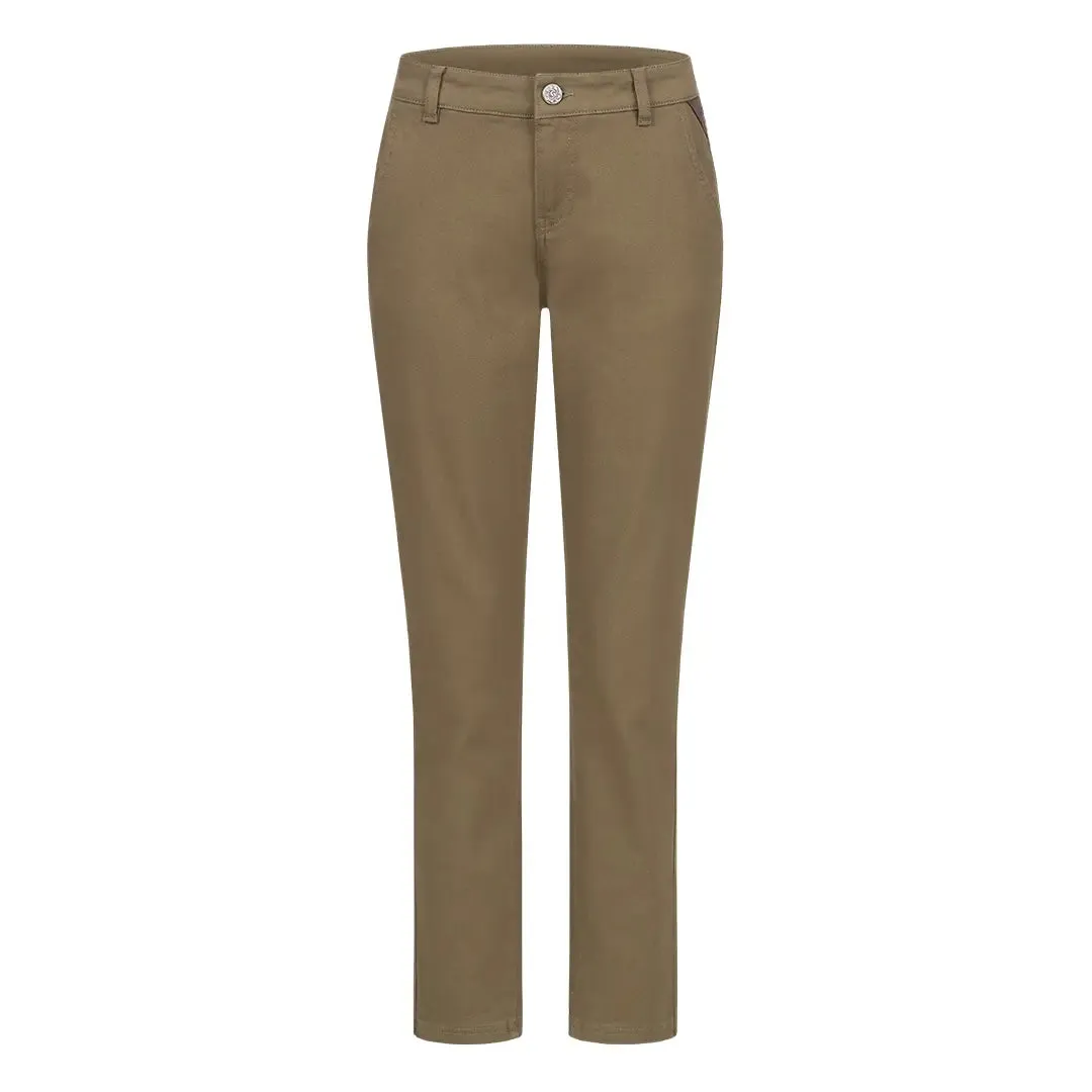 Susan Ladies Denim Stretch Chinos - Dark Olive by Blaser