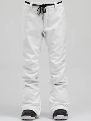 Women's New Fashion Winter Waterproof White Ski Snowboard Pants