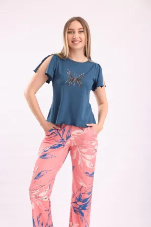 Women's Pajamas, Half Sleeves and Pants,